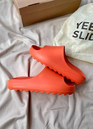 Тапки тапочки yeezy slide ‘orange’ шлепки8 фото