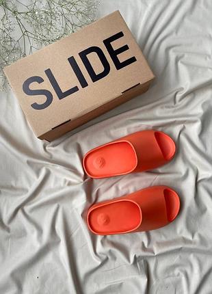 Тапки тапочки yeezy slide ‘orange’ шлепки4 фото