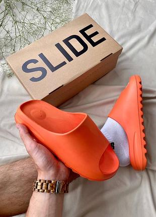 Тапки тапочки yeezy slide ‘orange’ шлепки2 фото