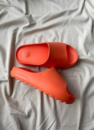 Тапки тапочки yeezy slide ‘orange’ шлепки8 фото