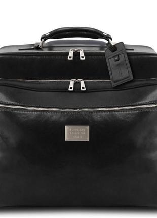 Кожаная салонная сумка чемодан пилота varsavia tuscany leather tl1418882 фото