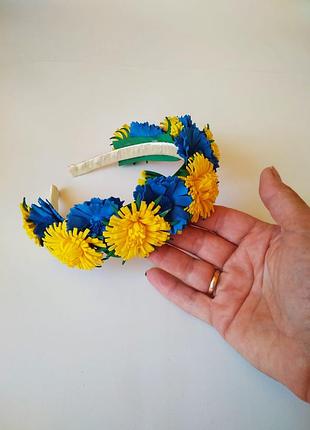 Обруч до вишиванки віночок патріотичний жовто блакитний український костюм
