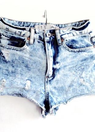Джинсовые шорты завышена талия, 34/36