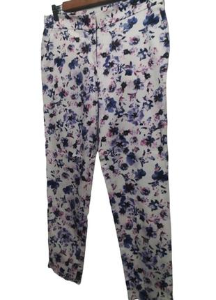 Яркие летние брюки в цветочный принт пот 41 см3 фото