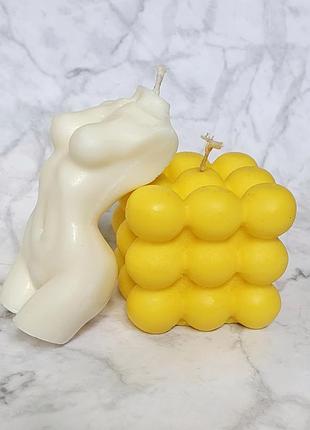 Соєва свічка bubble-куб 3