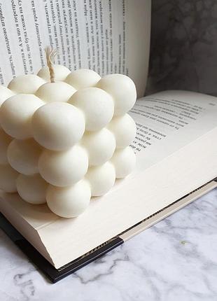 Соєва свічка bubble-куб 2