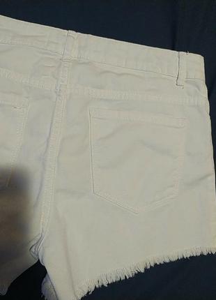 Шорти джинсові, білі, 44 р4 фото
