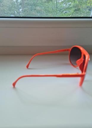 Очки солнцезащитные капли оранжевые5 фото