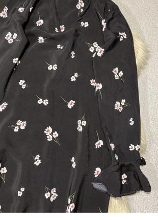 Сукня міді, міні, шикарна сукня, квіточки, з рукавами5 фото