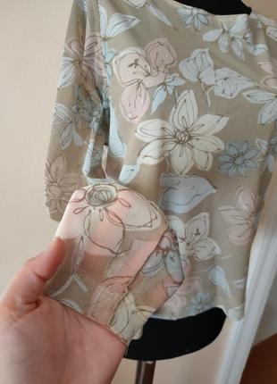Блуза жіноча стильна тренд квітковий принт4 фото
