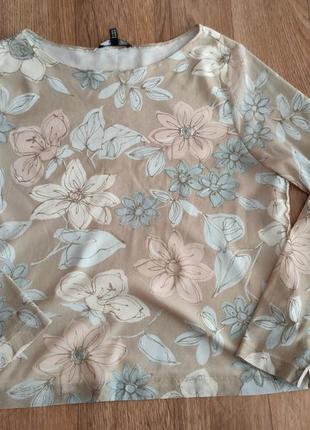 Блуза жіноча стильна тренд квітковий принт6 фото