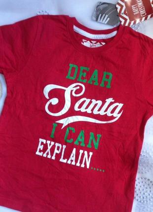 Снижка! яркая новогодняя детская футболка хлопок
