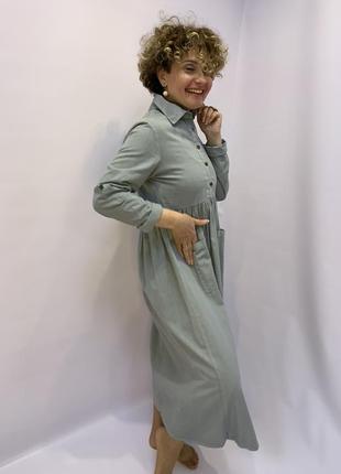Жіноча сукня міді - сорочка2 фото