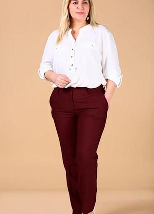 Нові штани,брюки бордо,марсала,віскоза,великий розмір батал