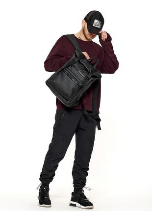 Чоловічий рюкзак рол sambag rolltop zard - чорний2 фото