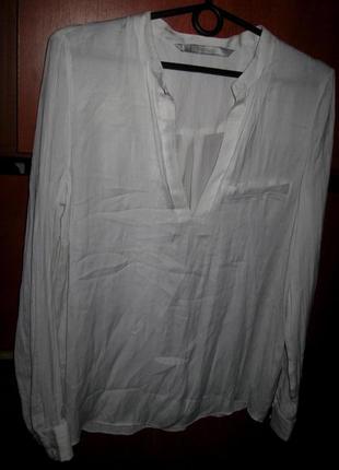 Блуза под  шелк белая