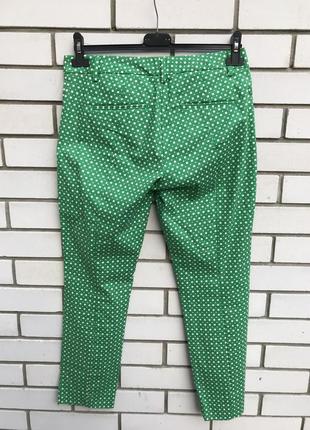 Класичні зелені стрейчові штани з геометричним принтом бавовна gap3 фото