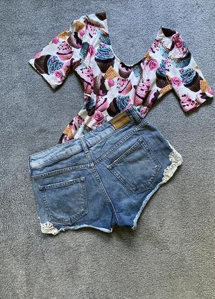 Джинсові шорти pull&bear s-m 3