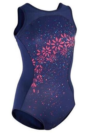 Купальник decathlon без рукавов для спортивной гимнастики для девочек фиолетовый 6-7лет.3 фото