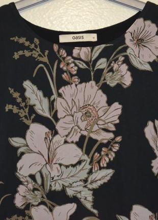Красивая блуза от oasis в цветочный принт, 10 размер5 фото