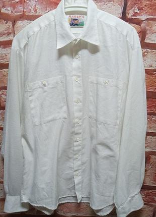 Рубашка хлопок/полиэстер ткань фактурная винтаж 80-е