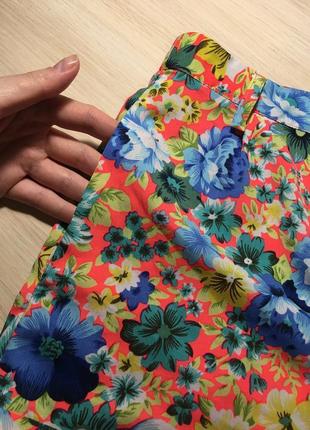 Квіткові шорти topshop fluro floral print shorts8 фото