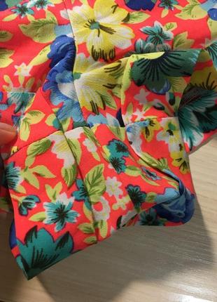 Квіткові шорти topshop fluro floral print shorts6 фото