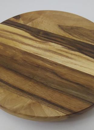 Поворотный столик, вращающийся для тортов, пиццы древесина орех, размер 30 см, высота 4 см.