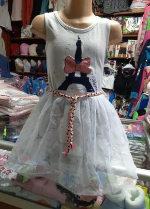 Нарядное летнее платье сарафан для девочки 1 - 5 лет5 фото