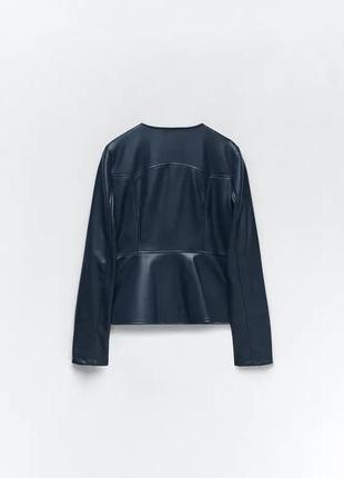 Куртка zara оригинал  xs синяя8 фото