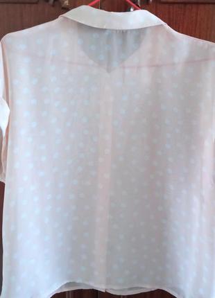 Укорочена шифонова блуза вільного крою3 фото