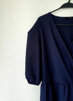 Новая темно синяя текстурированная блуза george 22 uk5 фото