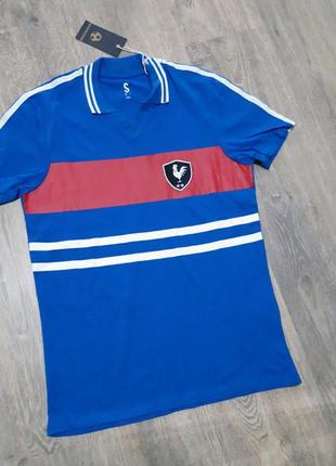 Мужская футболка france chest stripe polo р s