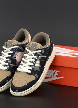 Мужские кроссовки nike sb dunk low travis scott   #найк