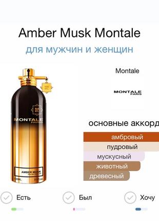 Распив montale amber musk парфюмированная вода оригинал франция2 фото