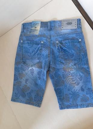 Подростковые джинсовые шорты для мальчика 140 146 152 1585 фото