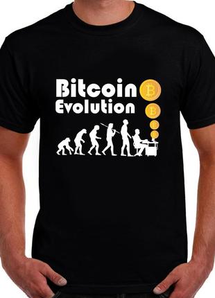 Футболка с принтом "bitcoin evolution" push it