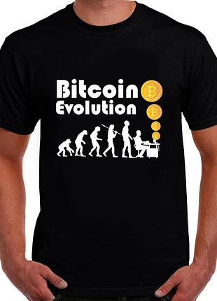 Футболка з принтом "bitcoin evolution" push it