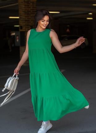 Женское летнее платье свободного кроя размеры 42-526 фото