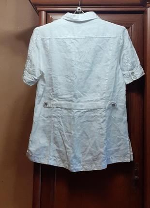 Льняная рубашка блузка лен3 фото