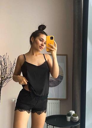 Пижама женская черная п441