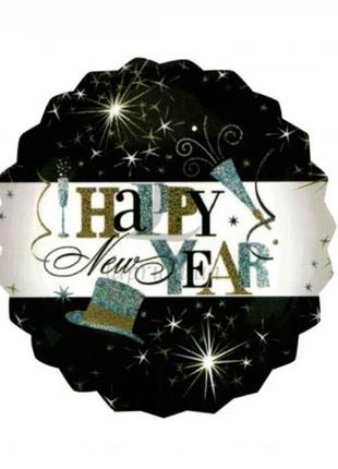Повітряна куля happy new year кругла / повітряна куля happy new year кругла
