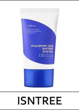 Легкий сонцезахисний зволожуючий гель isntree hyaluronic acid водянисті sun gel spf50+/pa+