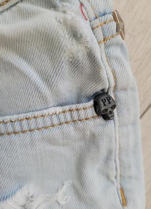 Крутые джинсовые шорты philipp plein   оригинал3 фото