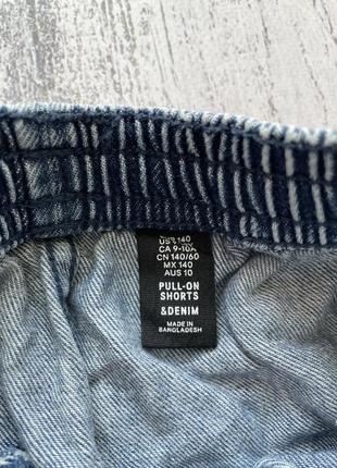 Крутые джинсовые шорты denim размер 9-10лет2 фото