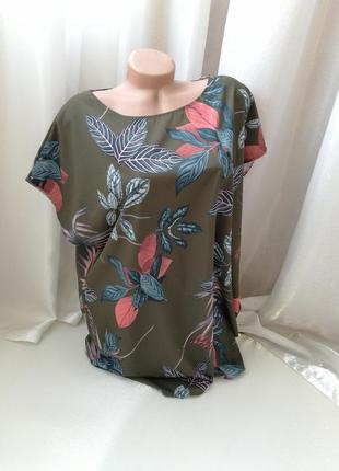 Блуза футболка туника и лёгкой струящейся ткани супер софт стильная женская туника (батал) в наличии6 фото