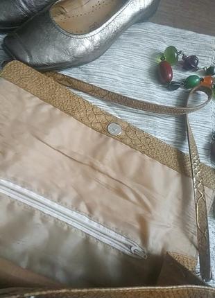 Сумочка клатч, сумка багет, натуральная кожа питона4 фото