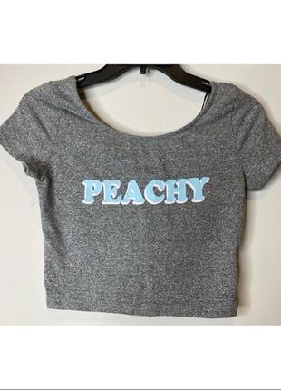 Короткий crop топ h&m peachy