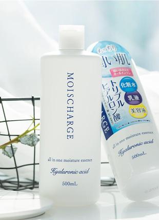 Японський экстраувлажняющий гіалуронова лосьйон naris up moischarge all in one essence3 фото