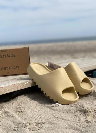 Жіночі шльопанці adidas girl yeezy slide desert sand знижка sale7 фото
